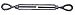 BARON MANUFACTURING 15516412 Eye & Eye Turnbuckle - 0.31 x 4.5 in.
