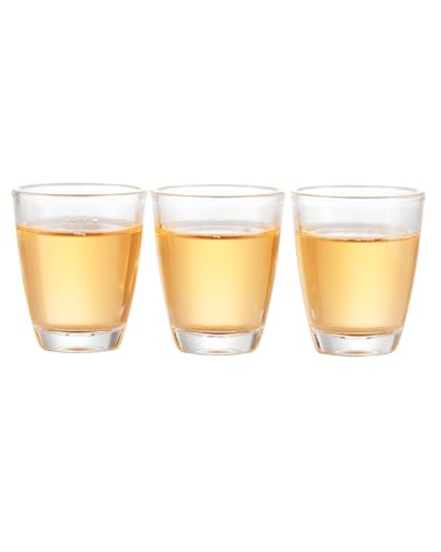 BONLONG 2 oz Lead-Free Glass Mouthwash Cup Set of 3