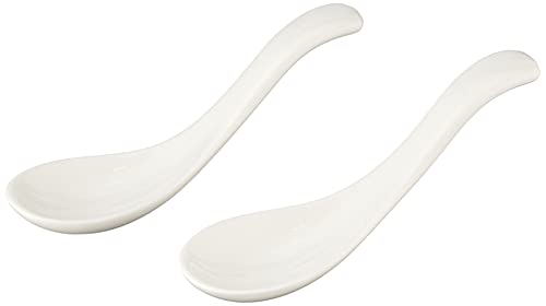 Soup Passion Asia Spoon Set of 2 by Villeroy & Boch - Premium Porcelain - Dishwasher and Microwave Safe - 5.75 Inches