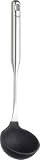 Fissler Essential/silikonowa chochla do zupy z uchwytem ze stali nierdzewnej (38 cm), chochla, z oczkiem do zawieszania, nadaje się do mycia w zmywarce