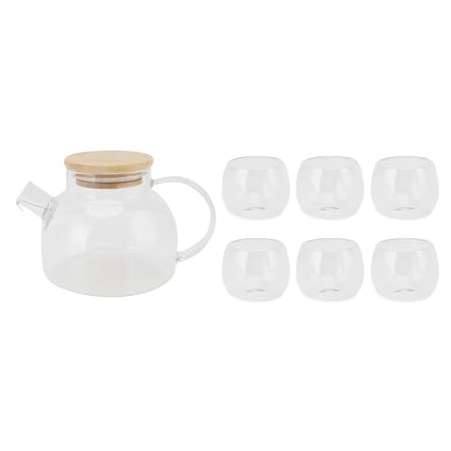 Tetera resistente al calor con tazas aisladas de doble pared para infusiones 7