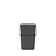 Brabantia Sort & Go Mülleimer, Kunststoff, Grau, 25 Liter