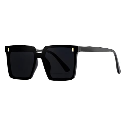 Lunettes de soleil homme premium de style square et luxe noir