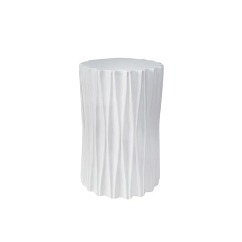 Table à dessert avec socle cylindrique pliable blanc pour décoration