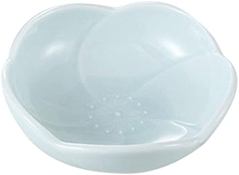 せともの本舗 Set of 5 Blue and White Porcelain Plum Shaped Shallow Pot, 4.3 x 1.5 inches (11 x 3.7 cm), 5.6 oz (160 g), Shokado, Restaurant, Commercial Use, Restaurant