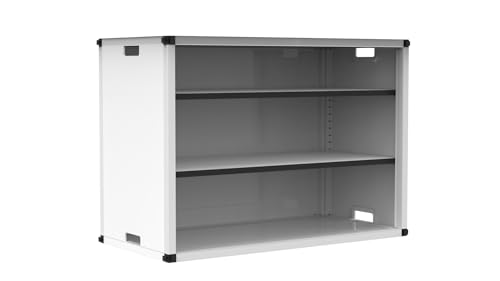 Classroom Basics MBSCB04 Modular Classroom Bookshelf - Add-On Wide Module, Adjustable Shelves, Mobile Teacher Storage Cabinet, Powder-Coated Steel, 36.5'W x 18.25'D x 29'H, Casters with Locking Brakes
