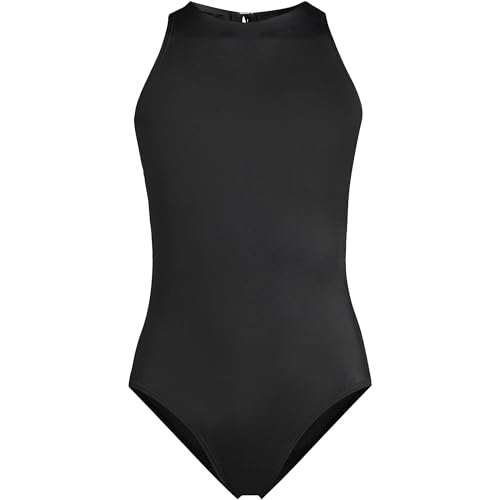 Lands' End Women's Mastectomy Tugless High Neck Portrait Back One Piece Swimsuit 10 Black3