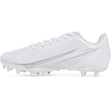 Under Armour Boys' Blur Select JR Football Cleats, (104) White/Metallic Silver/Metallic Silver, 5, US