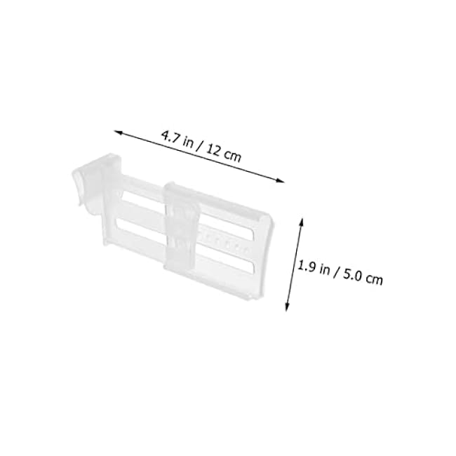 iplusmile 12pcs Refrigerator Side Door Partition Dividers Adjustable Telescopic Fridge Organizer Clips for Space Saving Storage of Small Items in Kitchen Bathroom Office and Cabinets