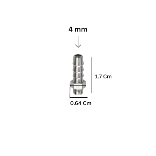 Image of Dental Chair Parts - Brass Hex Nipple 4MM Size (Pack of 5) | Superior Quality, Compact Design, Long Service Life