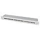 LogiLink Professional PrimeLine Cat.6A (500 MHz) Patchpanel grau, 19, STP (geschirmt) 24-Port (RJ45), Lichtgrau