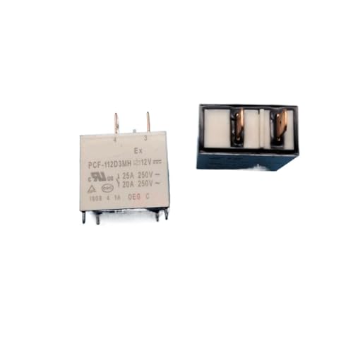 Relé PCF-112D3MH 12VDC 25A de 4 pines para control de energía industrial