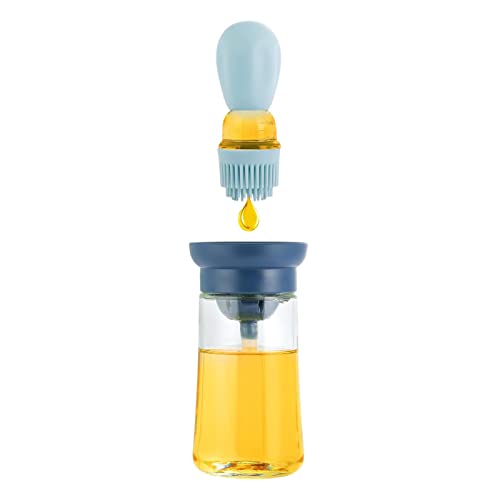 Pincel e Dispensador de Azeite | 2 em 1 garrafa dispensadora de azeite de vidro,Frasco dispensador d