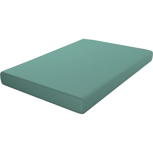 ECOMMERC3 | Sábana Bajera Extrasuave y Confortable Cama 105 - Sábana Bajera Color Aguamarina Fabricada 100% en España, Ajustable, Fácil de Lavar y Resistente