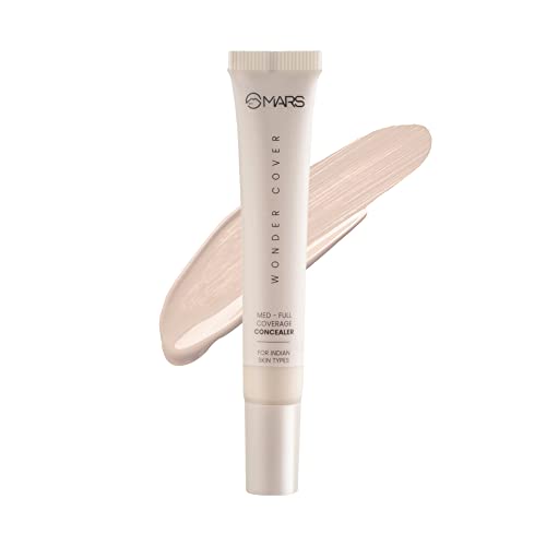 Mars Wonder Cover Liquid Light weight Concealer with Med-Full Coverage |Easily Blend able Concealer For Face Makeup | For Indian Skin Types | Shade No.- 04, 12ml
