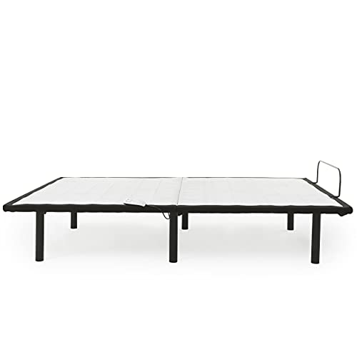 Blissful Nights e2 Adjustable Bed Frame with Head and Foot Movement, Remote and No Tools Assembly (Queen)