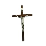 CYDZSRA Jesus Skulptur Figur, christlich, über der Tür, Wand Kruzifix, Kreuz, einzigartiges Holzkreuz, feine Handwerkskunst, Holz Wand Kruzifix, heilige Figur, Eingang
