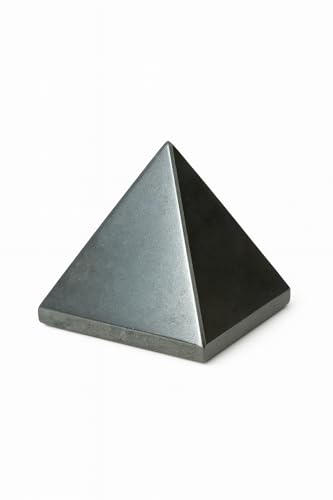 4CM Pirámide Hematita Natural - pirámide Cristales Pulidos con Propiedades Energéticas, pirámide piedra (Hematita, 4CM)