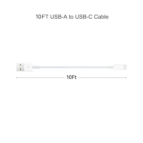 Image of CYQAPC 2 Pack 10FT Car Carplay USB A to USB C Cable for iPhone 16e 16 iPhone 15 Pro Max iPhone 16 15 Car Charger, iPhone 15 17 Carplay Cable Charging 16 Pro Plus, iPad USB C 10th Pro Air 5 /4 Mini 6th