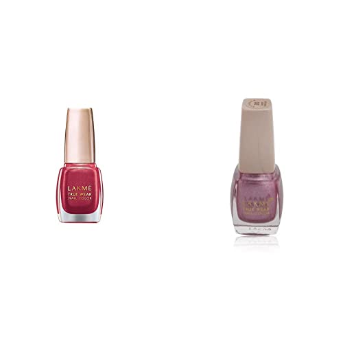 Image of Lakme True Wear Nail Color, Shade 506, 9 ml and Lakme True Wear Nail Color, Shade TT20, 9 ml