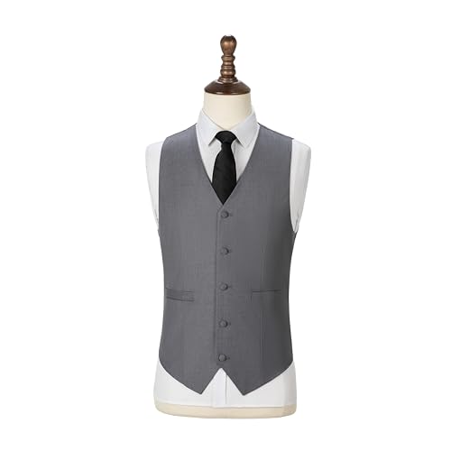 Men's Business Suit Vest Slim Fit Casual Dress Vest Formal Waistcoat For Wedding3