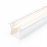 Brico Eléctrico Perfil Led Blanco De Aluminio De Empotrar 24 x 1 Mm - 2 metros - Disipador Para Tiras Led - Instalación en Pared o Techo