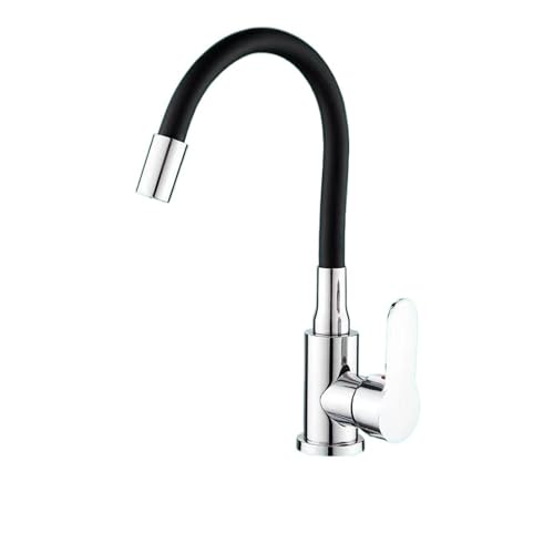 Grifo de cocina, grifo de cascada grifo de cocina de cocina acero inoxidable boucet flexible fregadero de cocina grifo de agua fría fría mezcladora de 360 ​​grúas giratorias para lavandería RV (a)