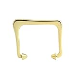 Cierre Bolso 2 piezas de marco metal for bolso mujer, asas casual, correa hombro cruzada, accesorios repuesto hechos a mano para Bricolaje(11.2x9.5cm gold)