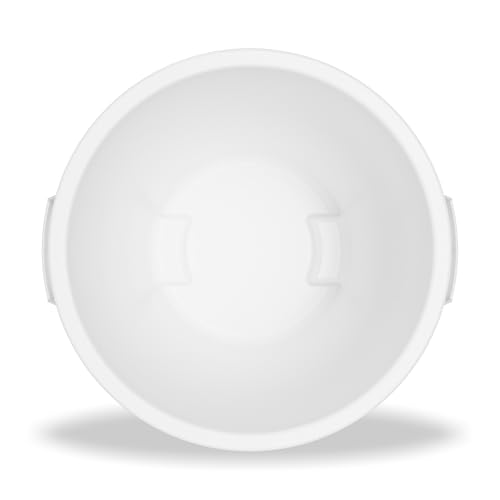 Image of Winco 10 Gallon White Heavy-Duty Round Plastic Trash Can
