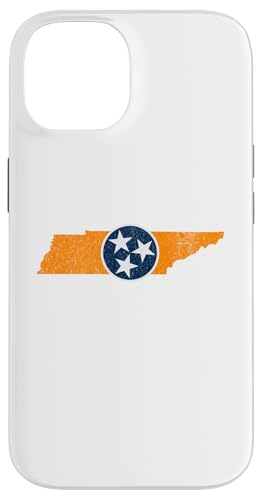 Vintage Tennessee State Outline Tri Star Emblem Distressed �X�}�z�P�[�X iPhone 14 �p
