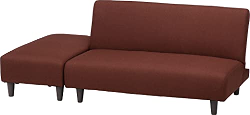 不二貿易 ソファベッド 2人掛け 3人掛け オットマン付き 組み合わせ自由 ブラウン シーザリオ 59194