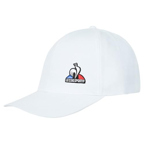 Le Coq Sportif - Casquette ESS Cap N°1-100% Coton Chaine et Trame 250gr Coupe Adulte Classique Broderie Logo du Coq - Taille Unique - Blanc New Optical White