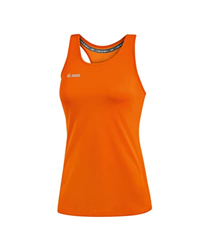 JAKO Damen Tanktop Run 2.0, Neonorange, 38 JAKO Damen Tanktop Run 2.0, Neonorange, 38