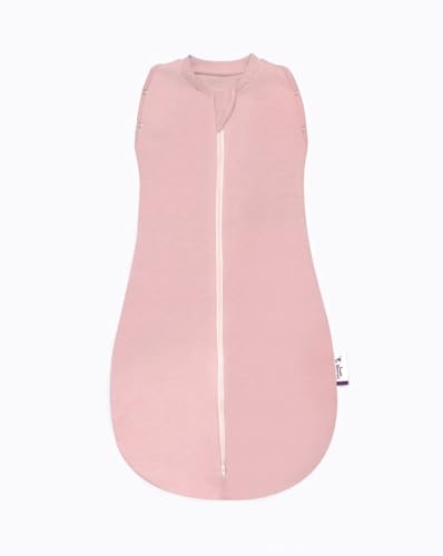 Sweet Dreamers, Baby Sleep Bag and Swaddle for Newborns | 0-3 months, 1.0 TOG | Soft Bamboo Fabric Baby Sleeping Bag | Dusky Pink