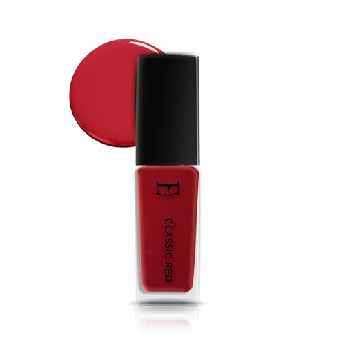 Image of Ellemen Co Classic Red Nail Paint 10 ML | High Gloss Salon Shine Nail Colour | Fast Dry Formula with Smooth Application | Long Lasting & Chip Resistant Finish | Rich Pigmented Red Shade for Everyday Wear, Parties & Special Occasions