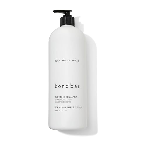 Bondbar Repairing Shampoo, Protects, Strengthens & Hydrates All Hair Types & Textures, Prevents Flyaways & Frizz, Adds Moisture & Shine, Vegan, CrueltyFree, 33.8 Fl Oz