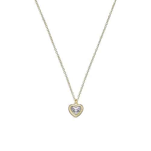 Coach Stone Heart Short Pendant Necklace