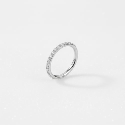 TDEBA CZ Conch Hoop, Nose Cartilage Earring Hoop, Rook Piercing Jewelry by TDEBA - Image 3