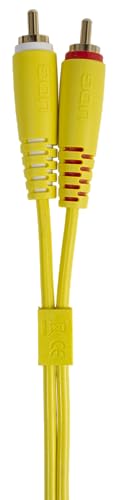 UDG Ultimate Cable (RCA Straight - RCA Angled) Yellow 3m - Image 4