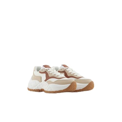 Armani Exchange Vedder, Zapatillas Mujer, Lgt Mirage Pale Gold, 39 EU