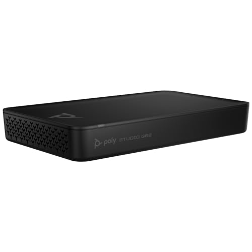 Poly Studio G62 Video Conferencing System - for Meeting Room, Video Conferencing - Large Room Size Supported - 3840 x 2160 (Live) - 3840 x 2160 (Content) - H.239, SIP, H.323-4K - 4K UHD - 60 fps - H
