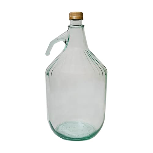DIAH DO IT AT HOME 5L Glass Demijohn with Screw Cap Carboy Fermentation Bottle Wine Cider Making Storage