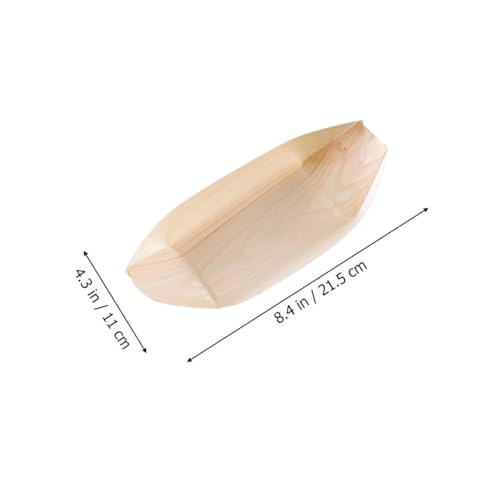 Platos desechables de madera para sushi 21.5x11 cm GLEAVI miniatura 2