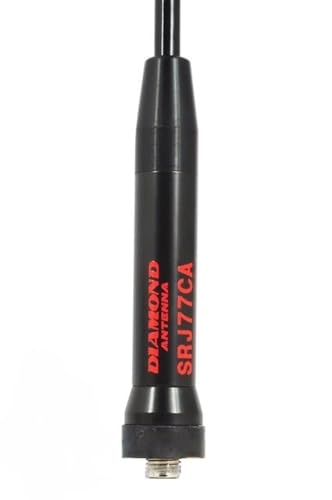 Diamond Antenna SRJ77CA Dual-Band 144/430 MHz HT Antenna for Handheld Radios – High-Gain VHF/UHF Portable Antenna, Compact, Lightweight, Black