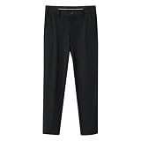 Maiyifu-GJ Men's Slim Stretch Tapered Pant Solid Classic Skinny Fit Comfort Suit Pant Lightweight Co