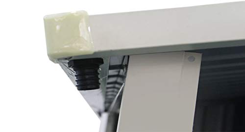 Gardiun KIS12989 Gartenhaus Marlow mit Veranda 6,85 m², außen 193 cm x 35 cm x 237 cm, verzinkter Stahl, Anthrazit – Bild 5