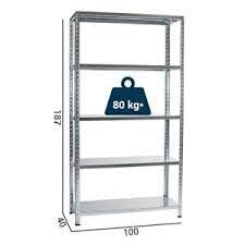 GRIMA - SCAFFALE INCASTRO in metallo ZINCATO 100 X 40 X 187h Portata 400 Kg