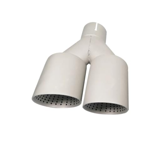 Tuyau de sortie echappement inox mat anti-rouille double sortie en Y 63mm