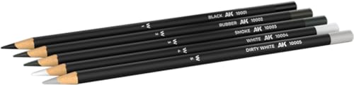 AK Interactive Weathering Pencil Set AK10039 Black and White Colours Shading and Effects set.