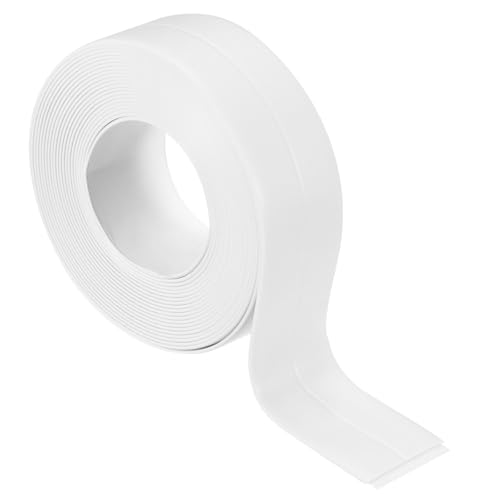 Image of PATIKIL Caulk Tape 0.9 inch x 10.5 Ft, Self Adhesive Sealing Tape Waterproof Toilet Tub Caulk Sealant Strip Sealing Trim for Kitchen Bathroom Toilet Bathtub Sink Countertop, White